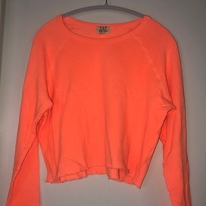 off the shoulder cropped sweater